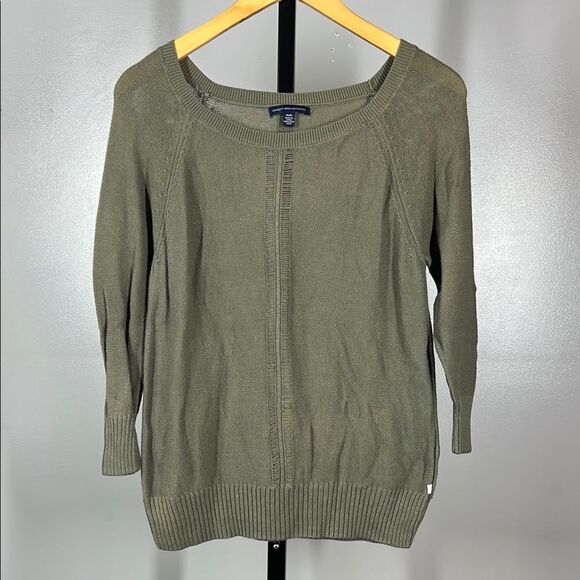American Eagle Outfitters Green Crew Neck Sweater Relaxed Fit - Picture 1 of 6